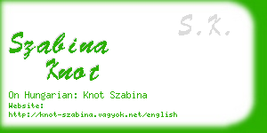 szabina knot business card